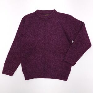 Vintage Eddie Bauer Sweater Purple Wool Blend  Crewneck Womens M‎ Retro Cozy